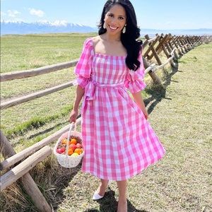 Pink Checkered Dress